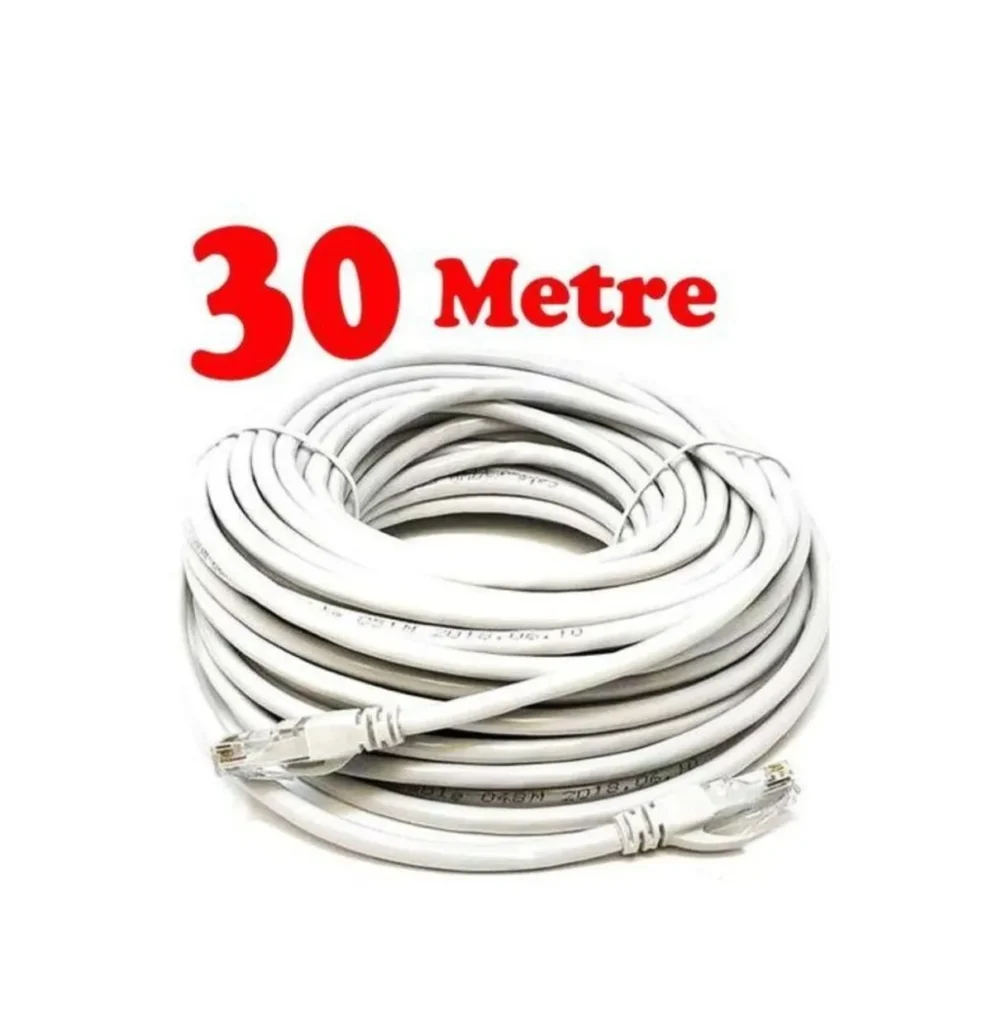 Câble Réseau Ethernet RJ45 CAT6 – 30 Mètres | Haut Débit Gigabit & Longue Portée